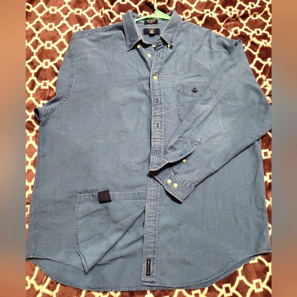 Hunt club denim button down XL